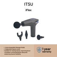 ITSU iFlex Massage Gun - 4 Convertible Massage Heads - 8 Adjustable Speed Levels