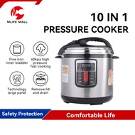 10 IN 1 Electric Digital Pressure Cooker Non-stick Stainless Steel Inner Pot Rice Cooker Steamer