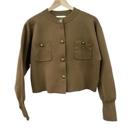 Arpege story Blouson Jacket Knit Size 2 Brown Women Long sleeves Direct from Japan Secondhand