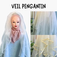 Veil pengantin/veil nikah/veil pengantin murah/veil 2 layer/net veil/veil tunang/kain veil nikah