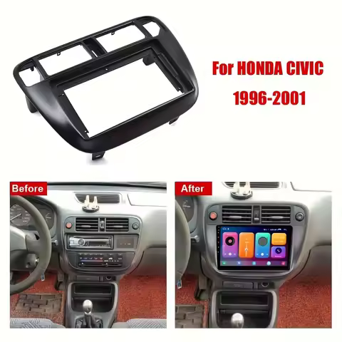 9 inch Car Fascia Radio Panel for Honda Civic (EJ/EK/EM) 1995-2001 Dash Kit Install Adapter Facia Co