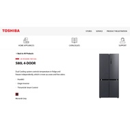 TOSHIBA / SAMSUNG 580L / 488L 4 DOOR REFRIGERATOR GR-RF608WI-PMY(06) RF48A4000M9/ME