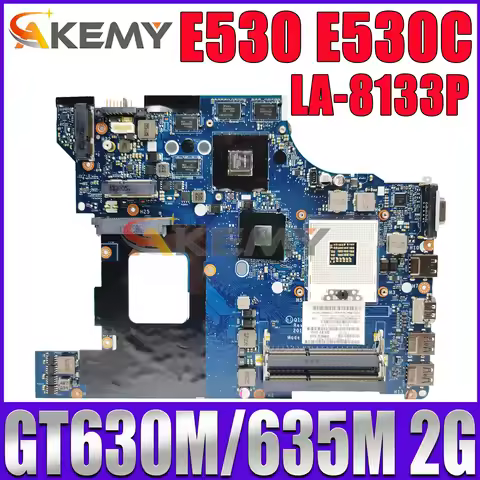 LA-8133P For Lenovo Thinkpad E530 E530C Laptop Motherboard with GT630M/635M 2G HM77 Mainboard DDR3 F