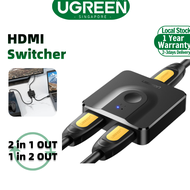 UGREEN HDMI Switch 2 in 1 Out 4K 60Hz Splitter, Bi-Directional HDMI Switcher 2 Input 1 Output Compatible with Xbox PS4 PS5 Blu-Ray Player Roku TV Stick HDTV Monitor