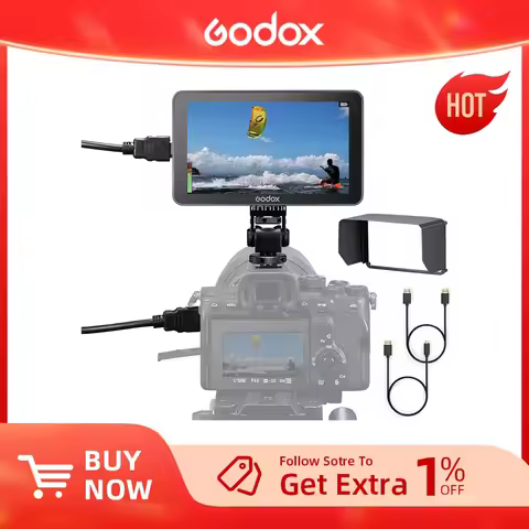 Godox GM6S 5.5-Inch 4K HDMI DSLR Camera Field Monitor Ultra-Bright IPS FHD 1920x1080 Video Monitor w