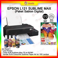Printer EPSON L121 L-121 L 121 ORIGINAL Printer A4 Pengganti L120 Printer Paket Sablon Digital Tinta Sublime Max SUN