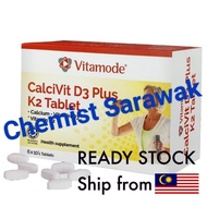Vitamode CalciVit D3 Plus K2 Tablet 10's Tablets × 6 [Vitamin D3, Calcium, Vit K2]