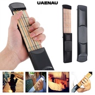 UAENAU Chord Trainer, 6 String 6 Fret F/Beginne Pocket Guitar, Light Weight Guitar Practice Maple Wo