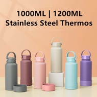 304真空隔熱瓶壓力保溫杯，保冷杯，不銹鋼，1000/1200ml，杯套硅膠