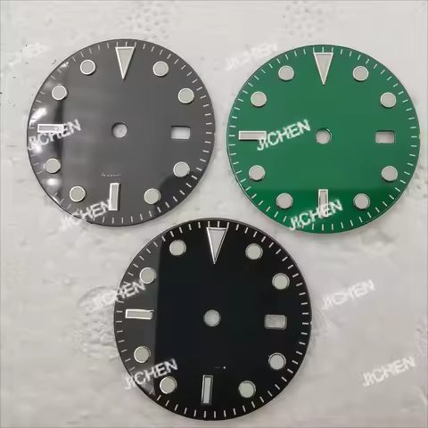 JC Dial Watch Accessories 3135 3130 Movement Green Blue Green Luminous Modification