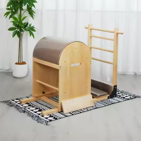 YTYIN High-Quality Reformer & Balance Body Corrector: An Oak or Maple Pilates Ladder Barrel for Stud