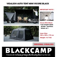 Vidalido Tent Vicore Mini Vicore Large Automatic Auto Tent Village Tent Black With Awning Pole Khemah Besar Family