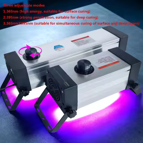 Multi wavelength adjustable UV Ultraviolet Curing Lamp 365nm/395nm/365nmX395nm Glue Resin Green Oil 