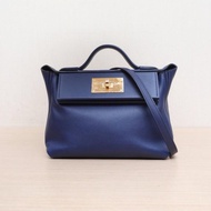 HERMES(愛馬仕) 2424 Mini 21 73寶石藍 EC皮 U刻 金扣