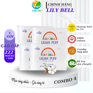 Bông tẩy trang lilybell lilian puff cotton 222 miếng