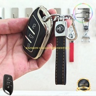 Car Key Cover MG S5 EV MG4 EV MG ZS EV MG VS HEV MG ZS MG 5 GT MG HS Premium Silver Edge Key Case Ke