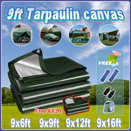 3M Tarpaulin canvas 【Free Gift】3x2 3x3 3x4 3x5m Multipurpose canvas Tarp Tarpaulin  Camping Tent Kan