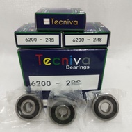 Ball Bearing 6200 2RS Tecniva Bering Laker Laher 6200 2RS Size 10