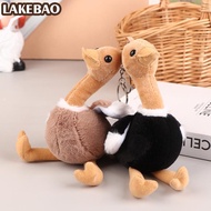 【LAKEBAO Bag】 Cute Ostrich Plush Toy Cartoon Pendant Soft Stuffed Doll Keychain Backpack Car Bag Key