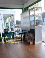 Gorden Etalase warteg model cantolan Tirai penutup makanan warung kopi dan warteg padang