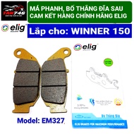 Má phanh Bố thắng đĩa sau ELIG mã EM327 lắp cho Winner Winner x 150 HD Sonic 150 Fi