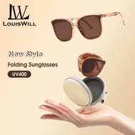 LouisWill Sunglasses Women Foldable Sunglasses Eyes UV 400 Protection Upgraded Hinge Adjustable Legs