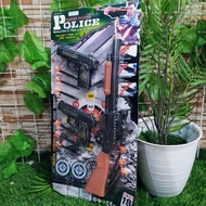 MAINAN SET 2 IN 1 TEMBAKAN PISTOL PELURU NERF MILITERY SOFT GUN