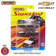 โมเดลรถเหล็ก MATCHBOX รุ่น 2006 FORD CROWN VICTORIA POLICE เปิดประตูได้ ลิขสิทธิ์แท้100%