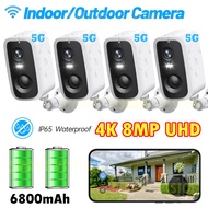 🔥Ready Stock🔥 4K Wireless WIFI CCTV Camera Rechargeable Battery CCTV Camera For Home Outdoor IP Came