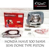 MUTARRU HONDA WAVE 100 54MM SEMI DOME PISTON CYLINDER BLOCK SET