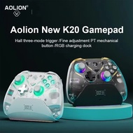AOLION K20 RGB wireless game controller dual Hall magnetic shell threestage linear trigger with char