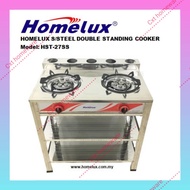 HOMELUX High Quality Stainless Steel Double Standing Cooker / Dapur Gas (HST-27SS)/Milux MSS-230 DAP