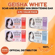 GEISHA WHITE Skin Brightening Bar Soap | Intense & Classic | Fresh & Glow | Scar and Blemish | Trend