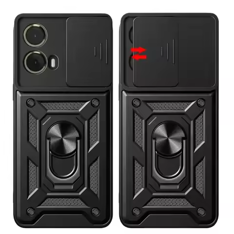 For Motorola Moto G85 5G Case Shockproof Metal Magnetic Ring Armor Phone Cases For Moto G85 G 85 Mot