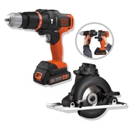 [特價](組合) BLACK+DECKER 20V MAX單鋰電第三代可換頭惡魔機+圓鋸頭