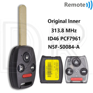 {dfthg} Great Original PCB S0084-A S0087-A 313.8/433.9MHz Car Remote Control Key For Honda Accord Ci