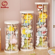 GERISAL Doll Zipper Storage Tube/Doll Storage Bucket/Doll Storage Transparent/Doll Houses Multipurpo