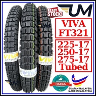 VIVA TYRE FT321 225-17 250-17 275-17 TUBE TYPE CUTTING TAYAR KEBUN TIRE TIRES 2.25 2.50 2.75 2 25 50