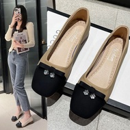 Pointed Flat Shoes  New All-match Plus Size Boat Shoes Wedding Shoes soft-soled Shoes Rhinestone Pansy Shoes