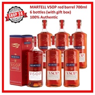 SHOP24 MARTELL VSOP red barrel 700ml 6 bottles w/gift box Luscious fruit notes w/hints of wood 100% Authentic