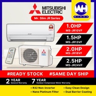 Mitsubishi Mr. Slim R32 Non-Inverter Air Conditioner, JR Series, (1.0HP/1.5HP/2.0HP/2.5HP), MS-JR10VF / MS-JR13VF