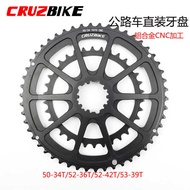 CRUZbike Road Bike Disc GXP Chainring Aluminum Alloy Chrysanthemum Disc Double Disc Chainring
