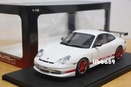 Autoart 1/18 Porsche 911 (996) GT3 RS 白/紅 保時捷