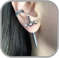 Gothic Sword Pirate Earrings for Women Punk Sword Stud Earrings Vintage Crystal Swords Earring Charm