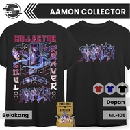 Kaos MLBB AAMON COLLECTOR Lengan Pendek Cotton Combed Hitam Navy Maroon TShirt Baju Mobile Legends