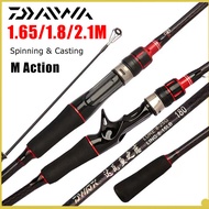 Daiwa Fishing Rod 1.65m/1.8m/2.1m Carbon Spinning Casting Fishing Rod Lure Pole 2-piece Carp Fishing Freshwater Saltwater Accessories