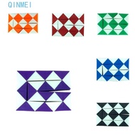 QINMEI 24 Speed Magic Snake Ruler, Folding Special Shape Magic Snake Cube, 3D Puzzle 24 Speed Detach