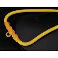 Yellow 4mm Nylon String One Hook Amulet men's necklace!