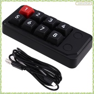 [J X Q K] Mini Game Mechanical Keyboard 8-Key Wired Hot Swappable Macro Definition Keyboard Gaming D