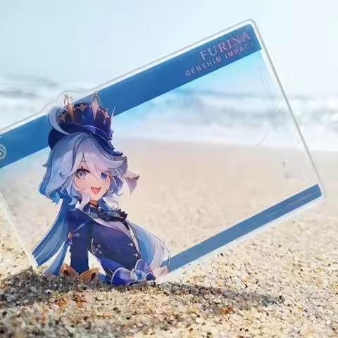 Genshin Impact Game Character Venti Raiden Shogun Nahida Furina Zhongli Keychain Cosplay Acrylic Key